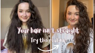 Your Hair Isn’t Straight Try THIS Wavy Hair Routine affordable long lasting results [upl. by Bever420]