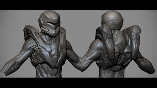 zbrush Hard surface sketching armor [upl. by Pendleton]