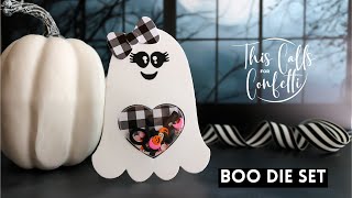 BOO Die Set Crafting Simple and Fun Halloween Shaker Cards [upl. by Pearson]