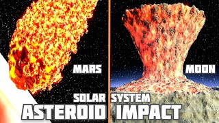 Solar System Asteroid impact craters Size Comparison ☄️🌌 [upl. by Yoho]