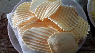 Potato Wafers recipeફટકડી વગર એકદમ સફેદ ક્રિસ્પી બટાટાની વેફર બનાવવાની રીત Aloo Chips Banavani Rit [upl. by Arielle]