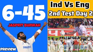 Eng Vs Ind Jasprit Bumrah 6 Wickets Awesome Bowling  2nd Test  Day 2 [upl. by Apps]