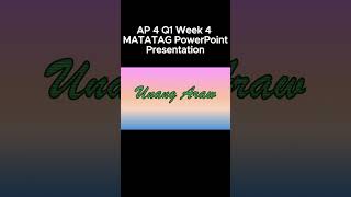 ARALING PANLIPUNAN 4 Q1 Week 4 MATATAG Powerpoint Presentation matatagcurriculum matatag [upl. by Dyer]