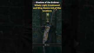 Shorts Elden Ring  Shadow of the Erdtree Milady Light GS and Wing Stance Ash of War locations [upl. by Katherin]