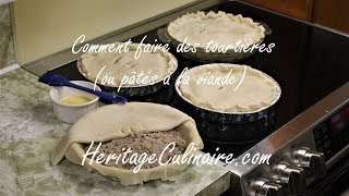 Comment faire des tourtières pâtés à la viande [upl. by Inotna]