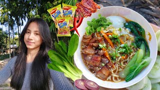 Ramen Noodles  Spicy Ramen Noodles  Korean Style Ramen Noodles with Maggi  Maggie recipe [upl. by Elynad]