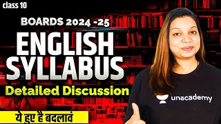 Class 10 English Syllabus  Detailed Discussion  Boards 202425 [upl. by Ynwat]