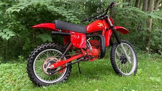 1979 Honda CR125R Elsinore Red Rocket First Start And Drive by [upl. by Onihc]