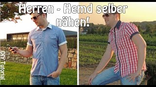 HERREN HEMD  NÄHEN FÜR MÄNNER  DIY  Nähen für Anfänger  Tutorial [upl. by Risay705]