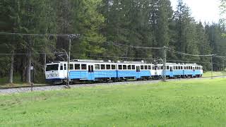 Bayerische Zugspitzbahn Wagen 1011  Talfahrt zw Eibsee und Grainau [upl. by Sadoff]