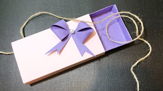 DIY  Paper Gift Box  Origami box 🎁 [upl. by Harima732]