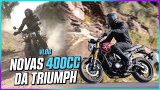 PILOTEI AS NOVAS 400CC DA TRIUMPH NA ESPANHA [upl. by Pincas31]