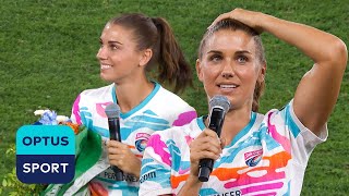 ALEX MORGAN Farewell speech as she retires from football 🥹 [upl. by Nnaaihtnyc]