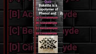 Bakelite is a copolymer of Phenol and FormaldehydeAcetaldehyde BenzaldehydeCinnaldehyde [upl. by Davina]