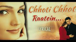 Choti Choti Raatein Lambi Ho Jaati HaiInstrumental [upl. by Neelahtak]