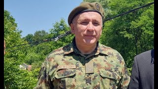 General Zeljko Kuzmanovic komandant druge brigade KOV o pontonskom mostu u Sirci [upl. by Onairda]