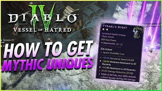 Diablo 4  Season 6 Mythic Unique Full Farming Guide Vessel of Hatred [upl. by Romeyn]