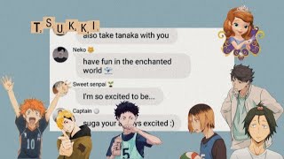 Haikyuu Text lyric prank ‣  Sofia the first   ft Royalty amp Adoption [upl. by Arotak960]