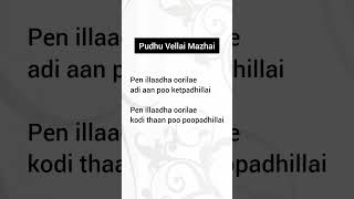 Pudhu Vellai Mazhai Song Lyrics songlyrics lyrics puthuvellaimazhai thamil coversong [upl. by Amend]