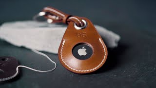 Making an AirTag Leather Key Ring [upl. by Hatti599]