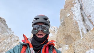 Cerro Chaltén Winter Solo Ascent via the Supercanaleta Sept 2022 [upl. by Tdnaltroc]