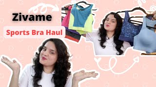 How to Choose Right Sports Bra  Zivame Sports Bra Haul  Aditi Sharma Upadhyay [upl. by Orgalim]