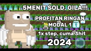 PROFITAN MODAL 1DL 2024 5 MENIT SOLD GROWTOPIA PROFIT [upl. by Channa]