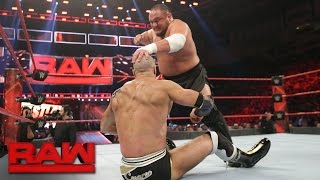 Cesaro vs Samoa Joe Raw Feb 27 2017 [upl. by Devaney]