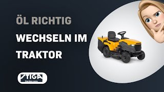 Wie man das Öl richtig im Stiga Estate 2084 H Traktor wechselt [upl. by Hennebery757]