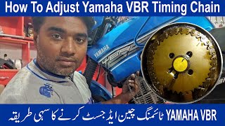 How to adjust timing chain of Yamaha YBR bikesYBR 125 bike ke timing chain ko adjust kaisey Karen [upl. by Lleval]