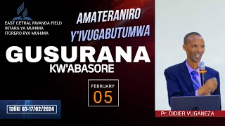 🛑DAY 3  GUSURANA KWABASORE BY Pr DIDIER VUGANEZA MUHIMA SDA CHURCH [upl. by Anwahsed]