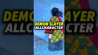 Demon Slayer Characters Age✨ anime demonslayer kny shorts [upl. by Datnow]