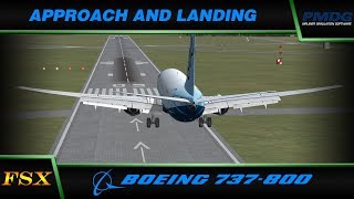 PMDG 737 NGX 7 Approach and Landing [upl. by Gawen859]