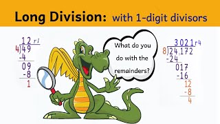 Long Division with 1digit Divisors [upl. by Irreg]