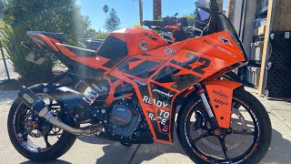 2023 RC390 Full Exhaust Sound [upl. by Dorolice308]