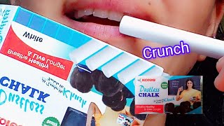 School chalk eating ll youtube chalk eating asmr ll Satisfying Edible Chalk Mukbang ll Asmr show [upl. by Dona]