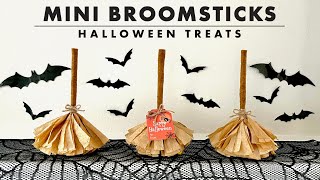 MINI BROOMSTICK TREAT  HALLOWEEN TREAT BAG  HARVEST PARTY FAVORS [upl. by Alaine]