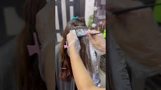 Waving Technique  Hair Highlights haircolor hair shorts foryou [upl. by Oman]