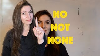 NO NOT NONE en INGLES [upl. by Aisekal]