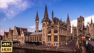 Historical Ghent amp Gravensteen Castle Belgium 4K [upl. by Bernie818]