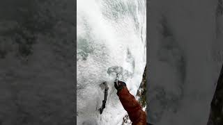 Ice climbing with ice screws [upl. by Enimasaj]