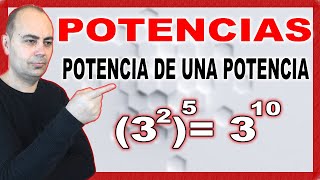 💥POTENCIA DE UNA POTENCIA SÚPER FÁCIL 💥 Propiedades De La Potenciación 3 [upl. by Ashbaugh946]