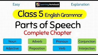 Class 5 Parts of Speech । Class 5 English Grammar Parts of Speech [upl. by Winfred342]