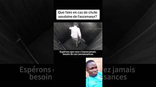 que faire en cas de chute Soudaine de lascenseur viral creative reaction shorts short tiktok [upl. by Yniffit]