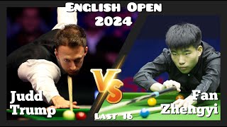 Judd Trump vs Fan Zhengyi  English Open Snooker 2024  Last 16 Live Full Match [upl. by Eolhc380]