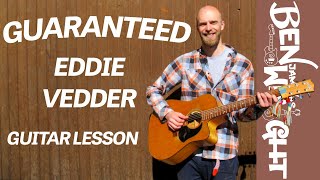 Guaranteed  Eddie Vedder  Guitar Lesson [upl. by Armin]