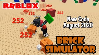 Roblox Brick Simulator New Code August 2020 [upl. by Akemot]