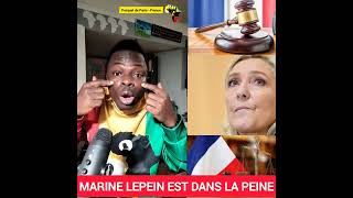 🔵🔴 MARINE LEPEIN EST DANS PAIN ET LA PEINE 5 ANS DEMPRISONNEMENT ET DINÉLIGIBILITÉ EN FRCE [upl. by Esined694]