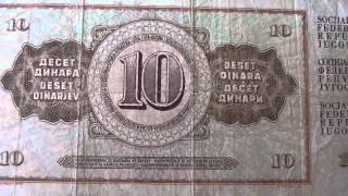 10 Dinara of Republika Jugoslavija  Old money of Yugoslavia [upl. by Gretchen809]