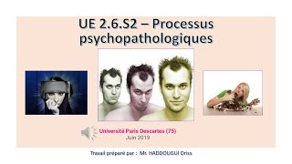 Sujets de partiels  Processus psychopathologiques Université Paris Descartes 75Juin 2019 [upl. by Haral]